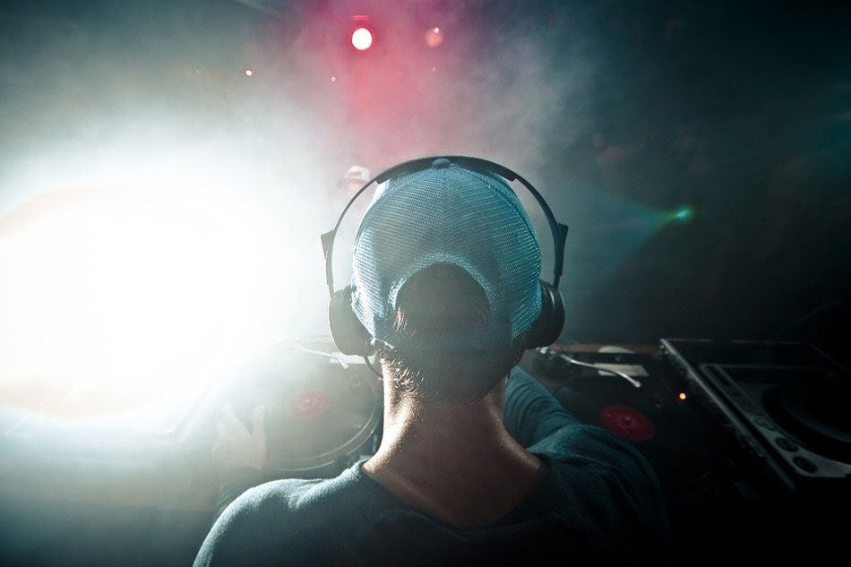 person with headphones on