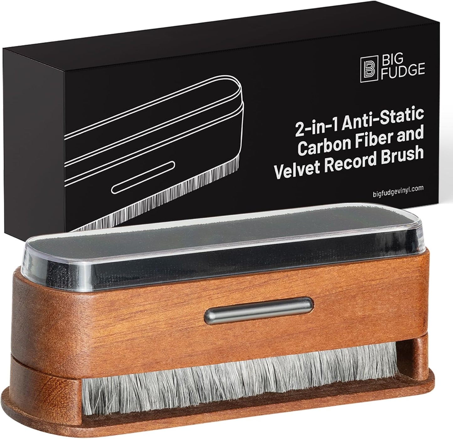 2-in-1 Wooden Record Cleaning Brush