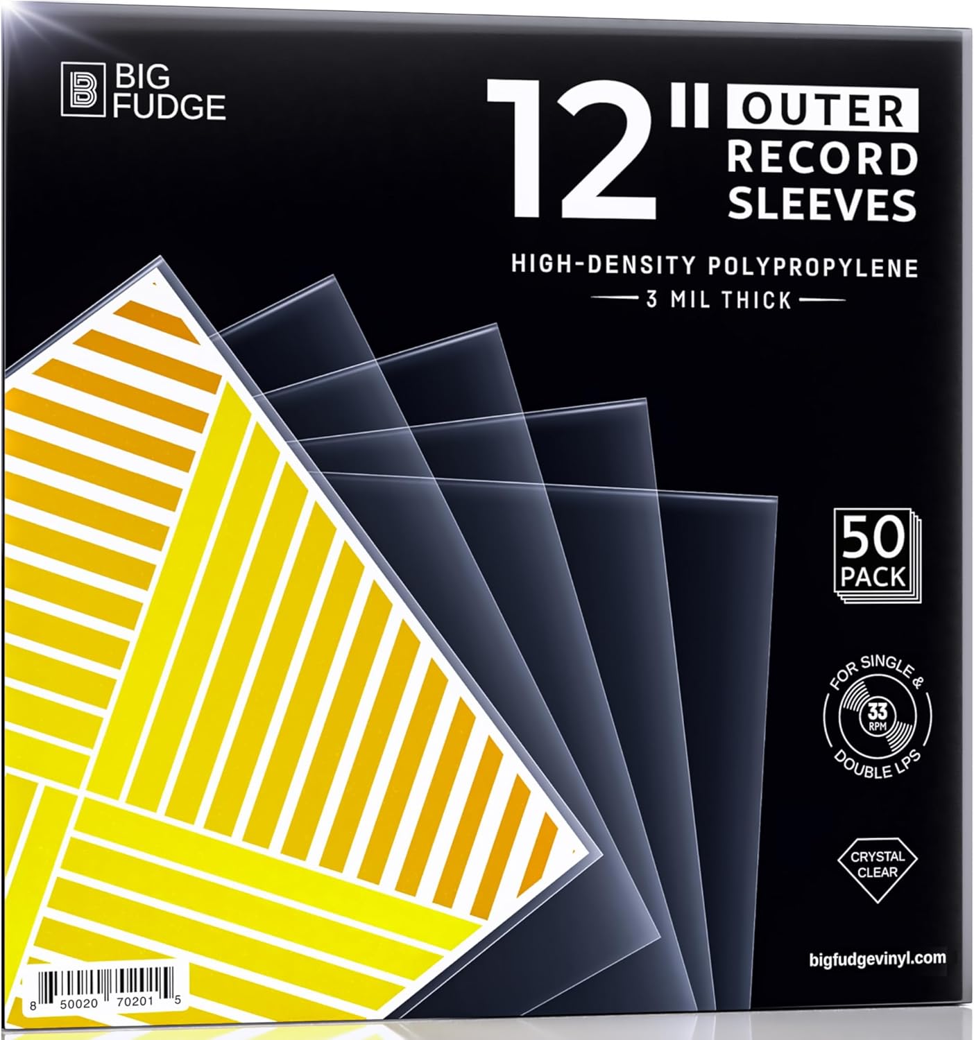 Vinyl Outer Sleeves | High-Quality Products | Big Fudge 10 Inch / 20x pack Vinyl Outer Sleeves | High-Quality Products | Big Fudge 10 Inch / 20x pack