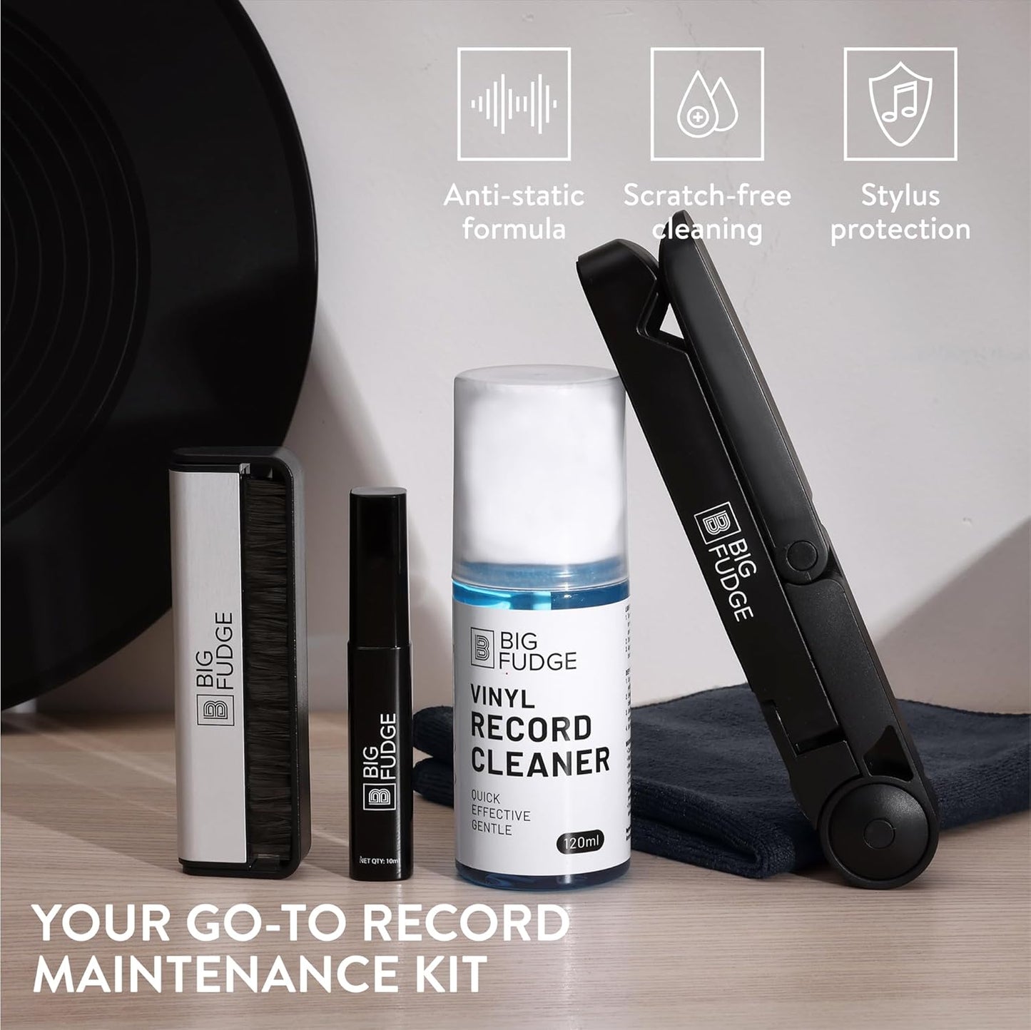 Vinyl Record Cleaning Kit - 6-in-1 Vinyl Record Cleaner