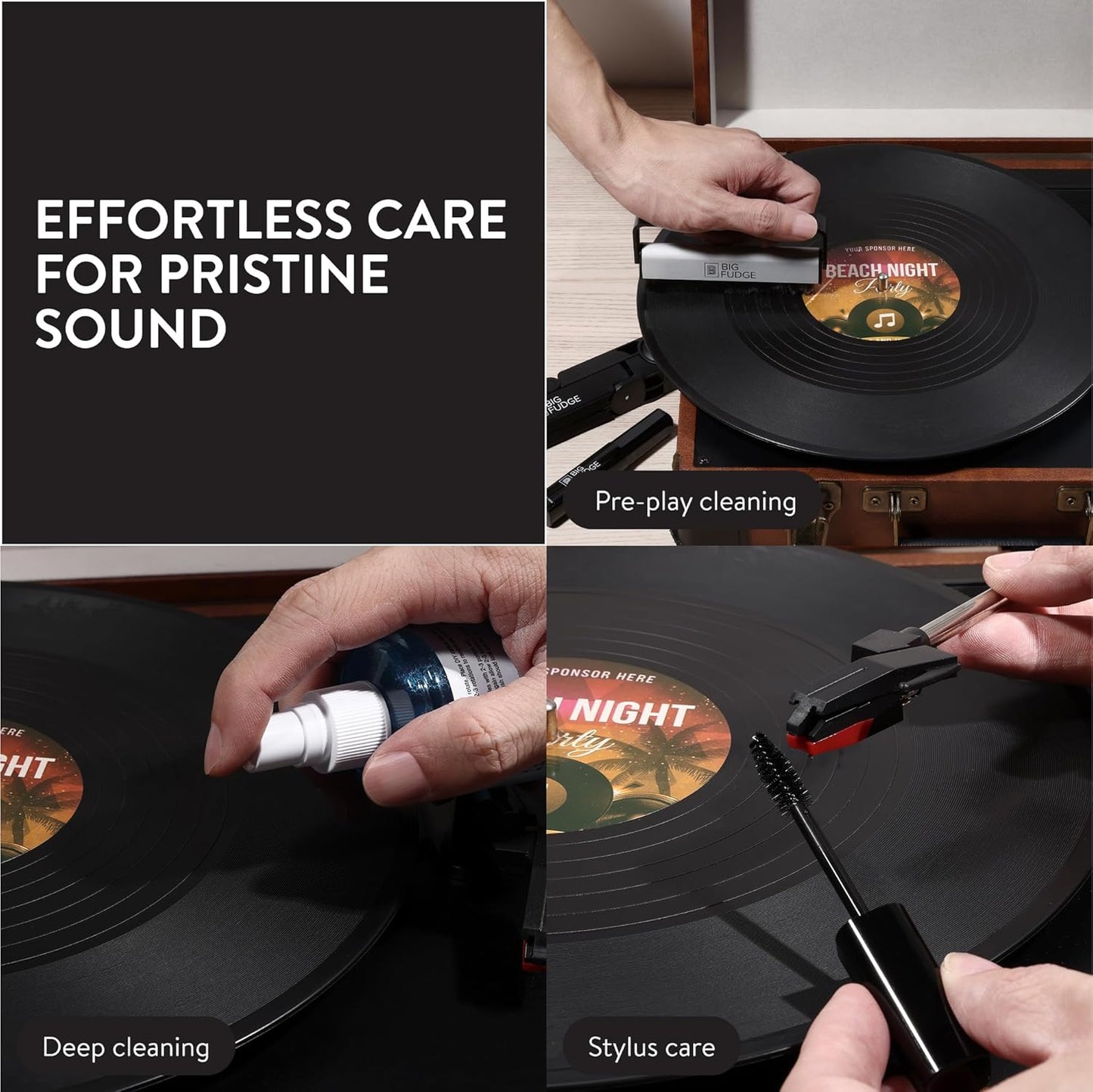 Vinyl Record Cleaning Kit - 6-in-1 Vinyl Record Cleaner