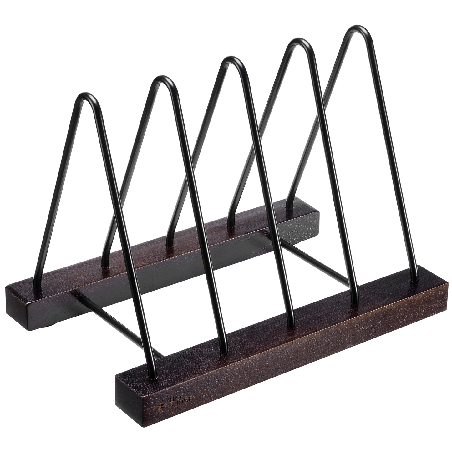 Acacia Wood Record Storage - LP Holder with Scratch-Resistant Base