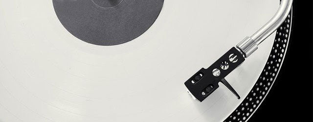 close-up illustration of vinyl turntable