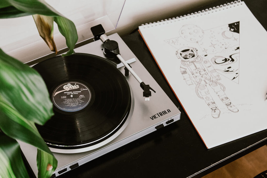 listening to vinyl on a Victrola