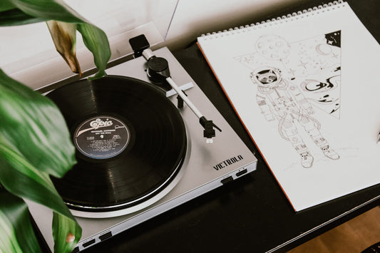 listening to vinyl on a Victrola