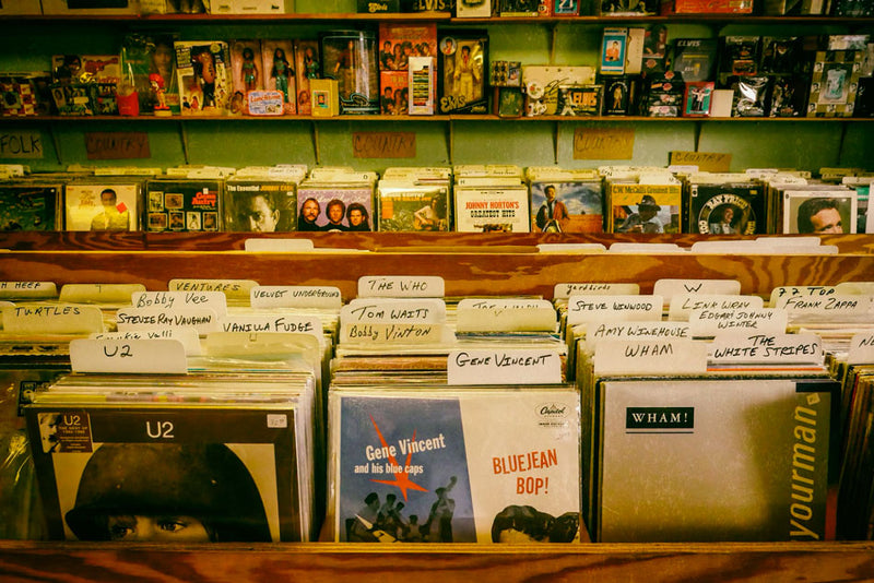 organized vinyl records