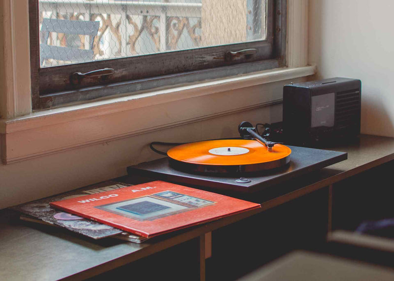 Starting a new hobby: a record playing on a desk
