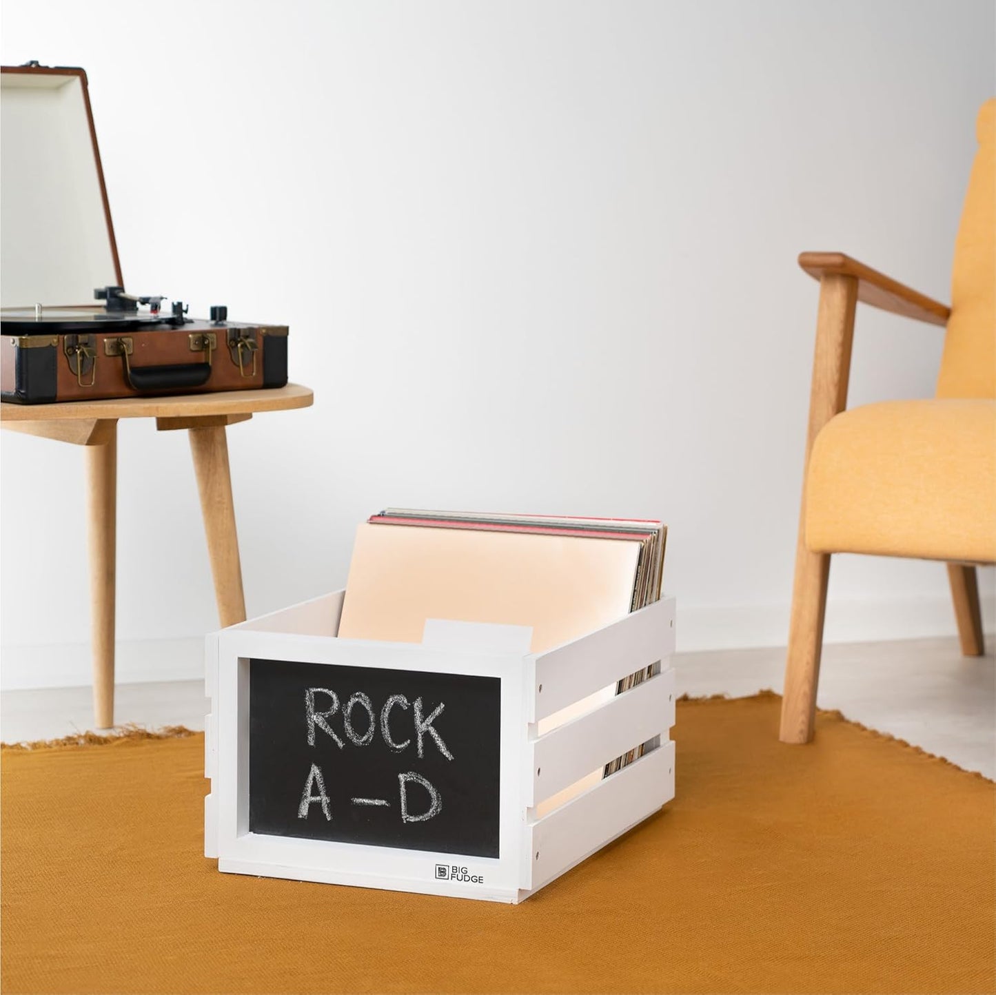 Record Crate with Chalkboard