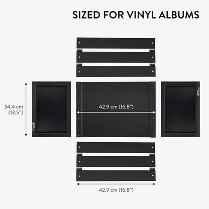 Record Crate with Chalkboard & Wheels