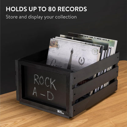 Record Crate with Chalkboard