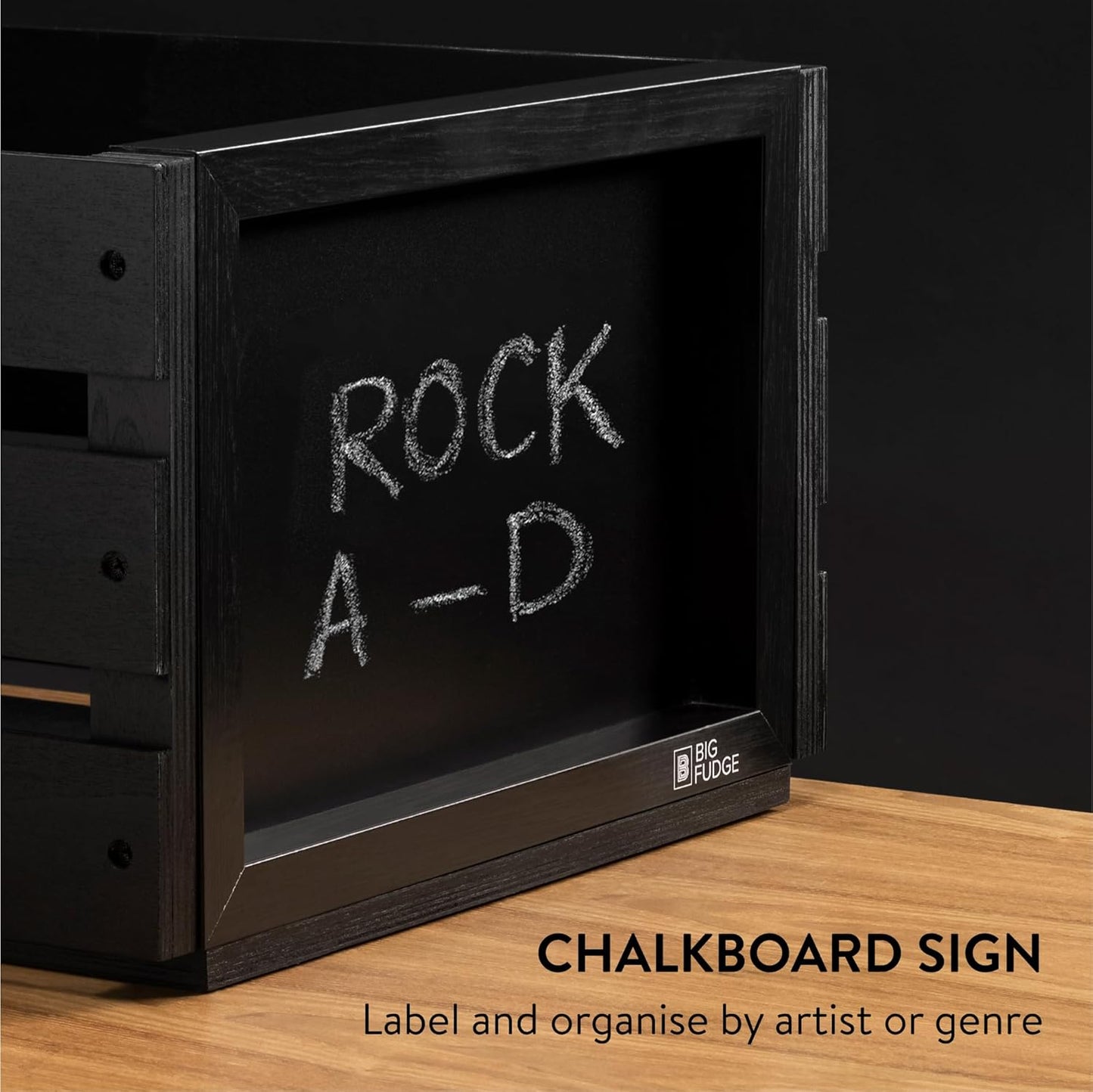 Record Crate with Chalkboard