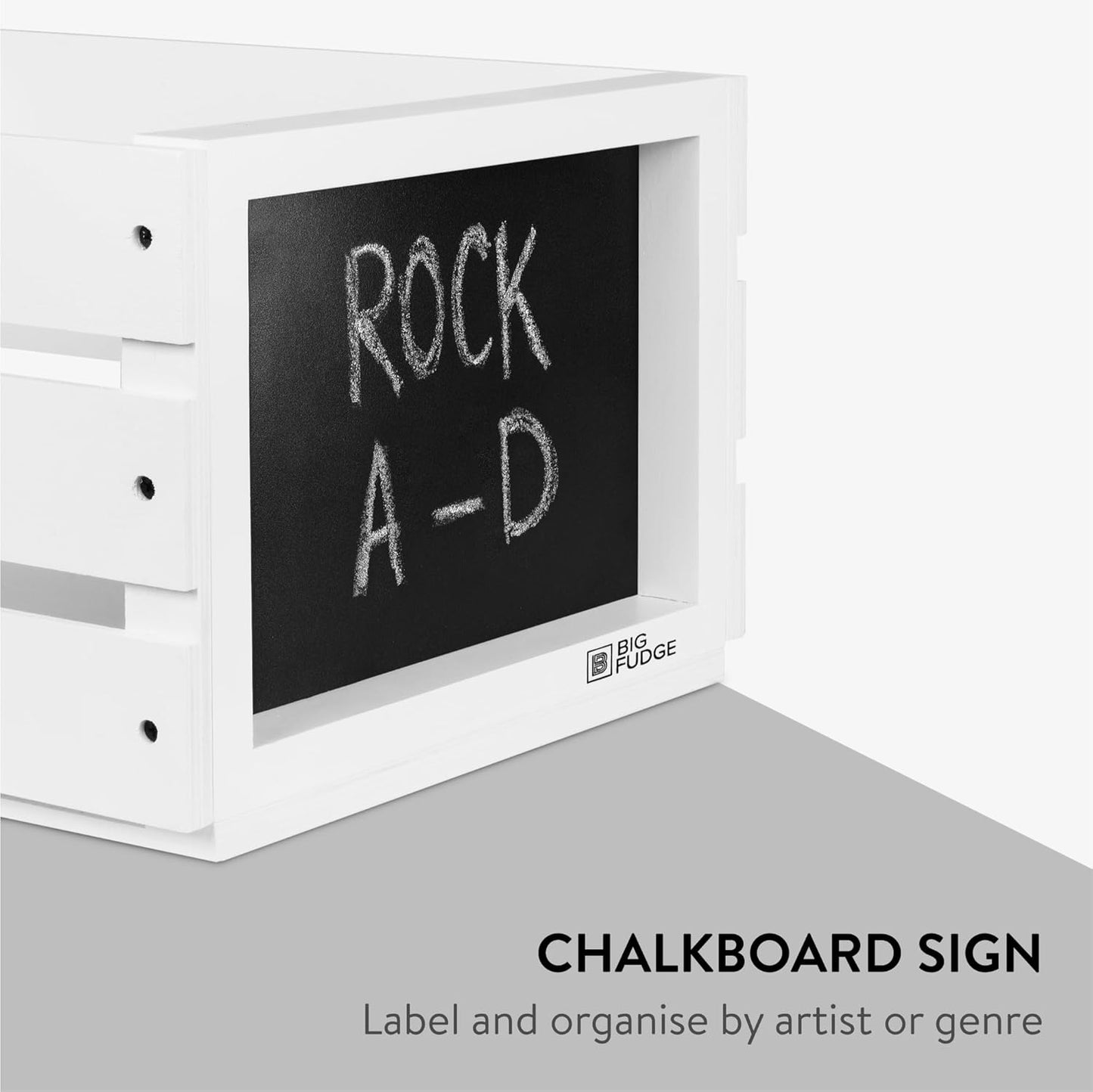 Record Crate with Chalkboard