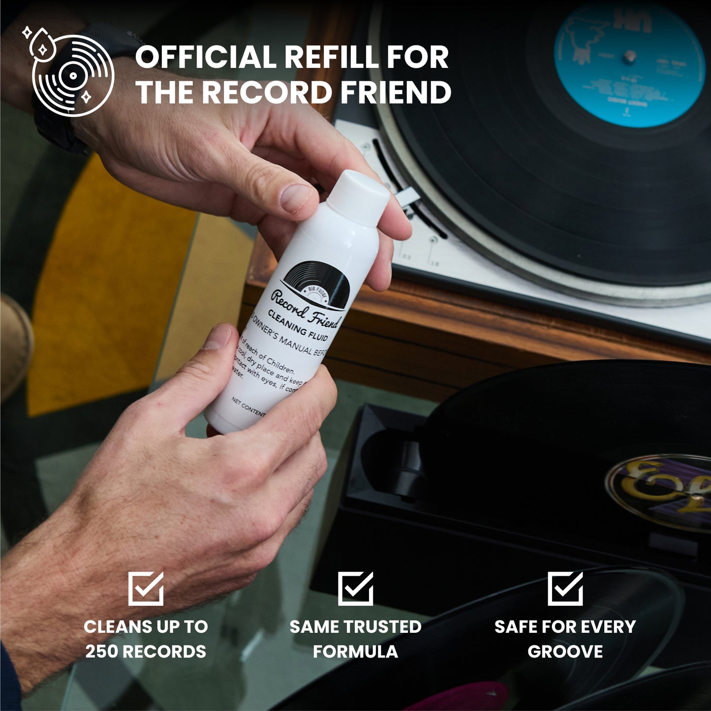 Record Friend Cleaning Fluid - 150ml (5.1oz) Refill Bottle