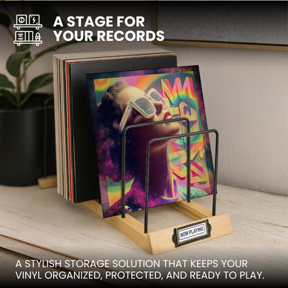 Expandable Record Storage - LP Album Rack & Scratch-Resistant Vinyl Holder Stand