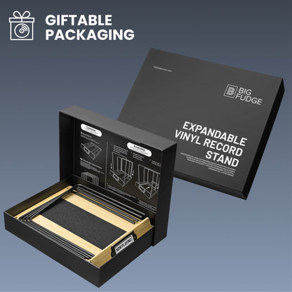 Expandable Record Storage - LP Album Rack & Scratch-Resistant Vinyl Holder Stand