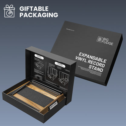 Expandable Record Storage - LP Album Rack & Scratch-Resistant Vinyl Holder Stand