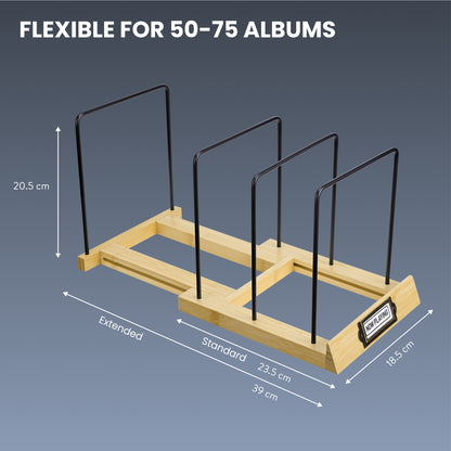 Expandable Record Storage - LP Album Rack & Scratch-Resistant Vinyl Holder Stand