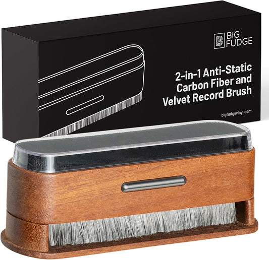 2-in-1 Wooden Record Cleaning Brush