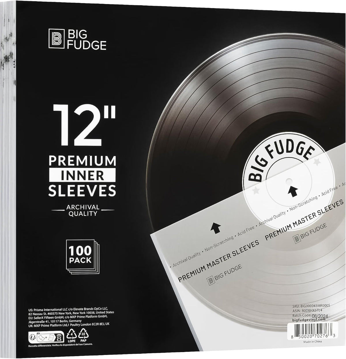 12 inches premium inner sleeve 100 packs
