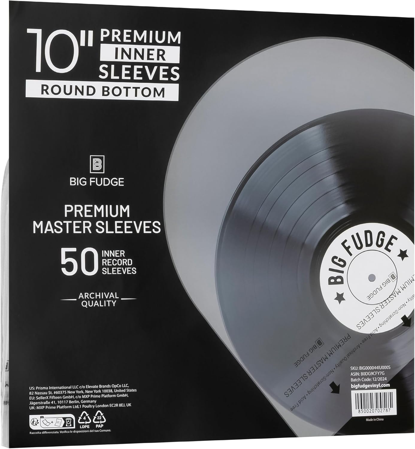 Premium Round Bottom Inner Vinyl Sleeves