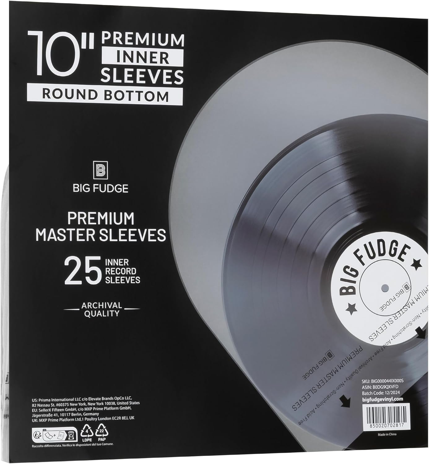 Premium Round Bottom Inner Vinyl Sleeves