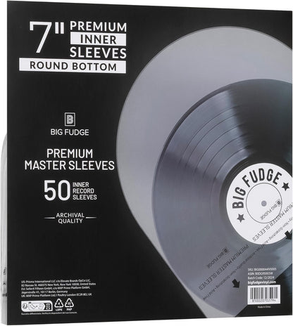 7 Inches Premium inner sleeve round bottom 50 packs