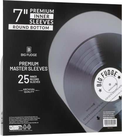 7 inches Premium inner sleeve round bottom 25 packs