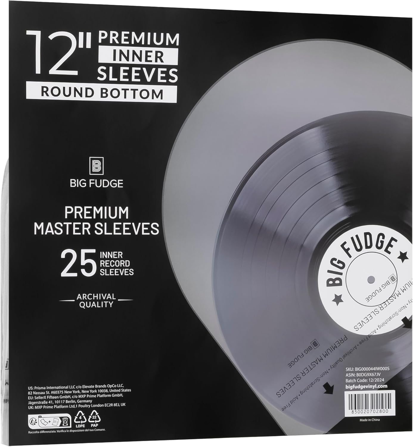 Premium Round Bottom Inner Vinyl Sleeves