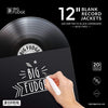 Blank Album Jackets, Black or White, 20x 12 Inch or 7 Inch LP Vinyl Covers