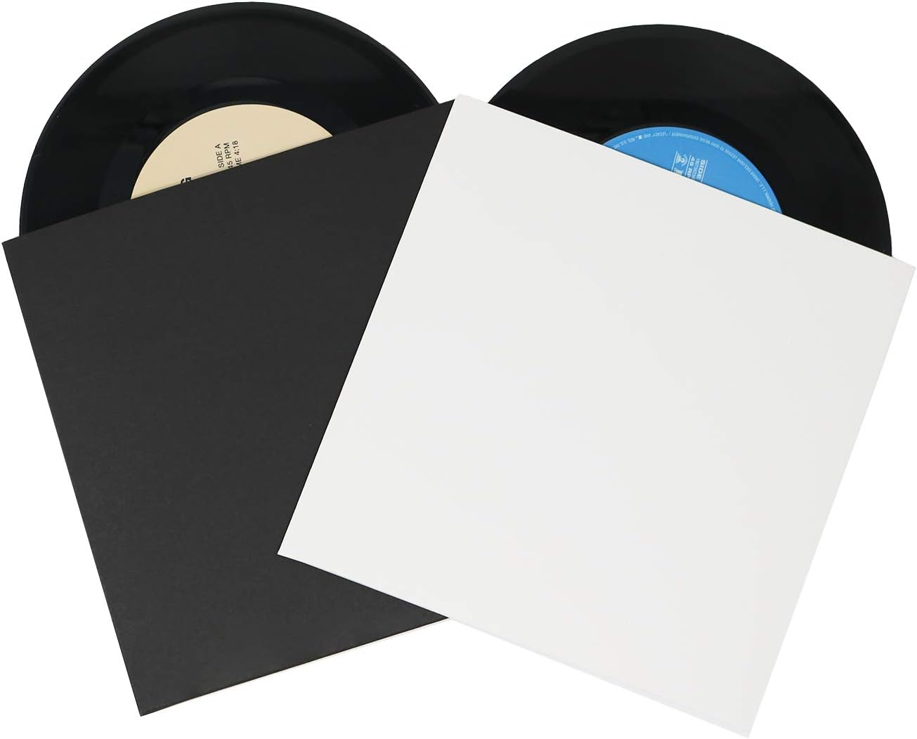 Blank Album Jackets, Black or White, 20x 12 Inch or 7 Inch LP Vinyl Covers