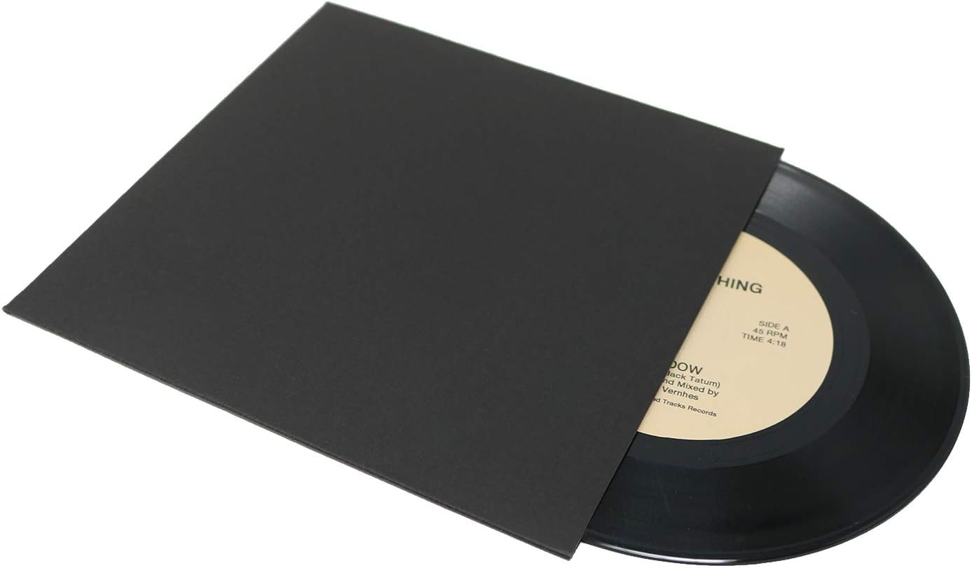 Blank Album Jackets, Black or White, 20x 12 Inch or 7 Inch LP Vinyl Covers