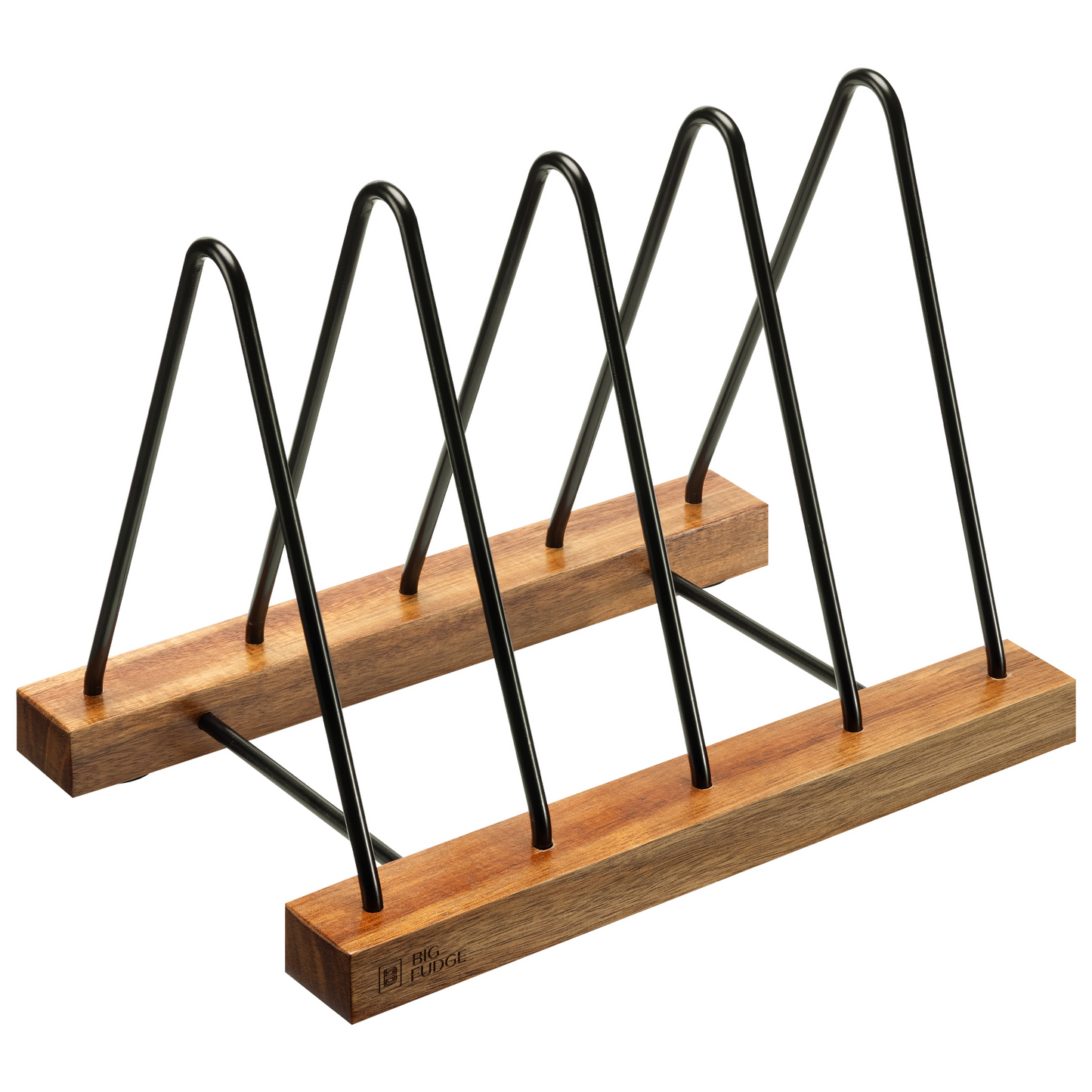 Acacia Wood Record Storage - LP Holder with Scratch-Resistant Base