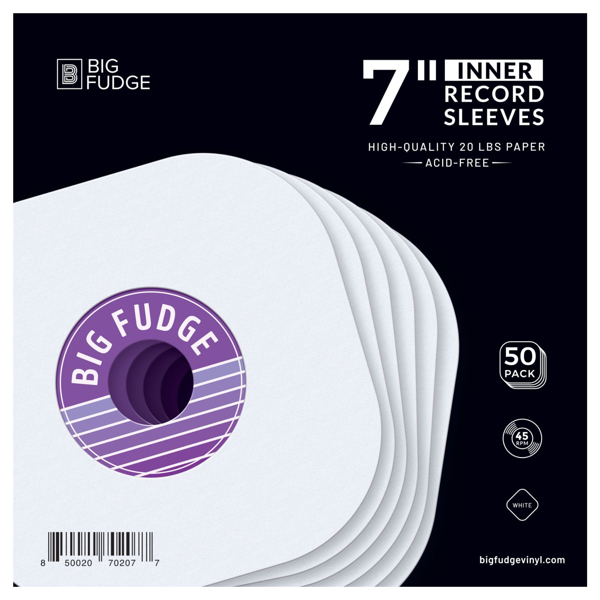 Vinyl Record Inner Record Sleeves - Acid-Free Paper & Round Corners