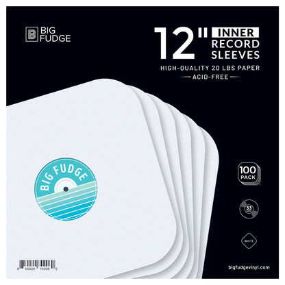 Vinyl Record Inner Record Sleeves Acid Free Paper & Round Corners